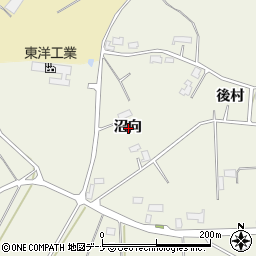 秋田県大仙市上鴬野沼向周辺の地図