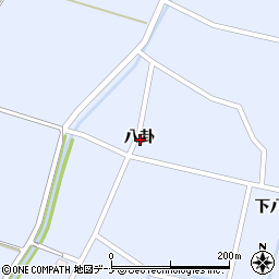 秋田県大仙市豊川八卦周辺の地図