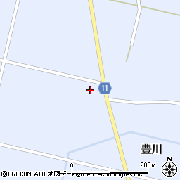 秋田県大仙市豊川街道下南周辺の地図