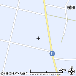 秋田県大仙市豊川街道下北周辺の地図