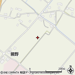秋田県大仙市上鴬野周辺の地図