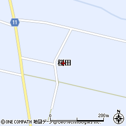 秋田県大仙市豊川（桜田）周辺の地図