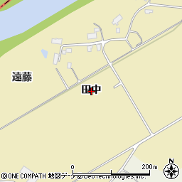秋田県大仙市下鴬野田中周辺の地図