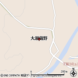 秋田県仙北市角館町下延大瀬蔵野周辺の地図