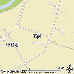 秋田県大仙市下鴬野下村周辺の地図