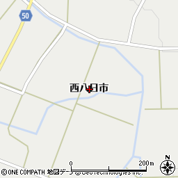 秋田県大仙市豊岡西八日市周辺の地図