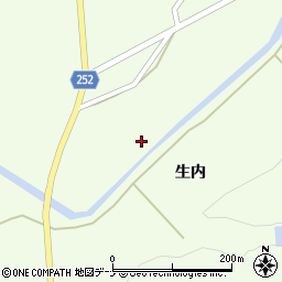 秋田県大仙市土川生内44周辺の地図
