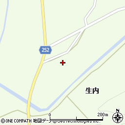 秋田県大仙市土川生内43-1周辺の地図