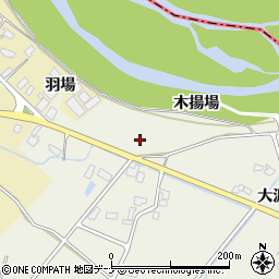 秋田県大仙市上鴬野木揚場周辺の地図