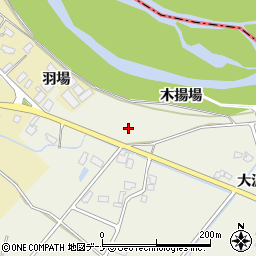 秋田県大仙市上鴬野（木揚場）周辺の地図