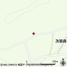 秋田県大仙市土川次第森周辺の地図