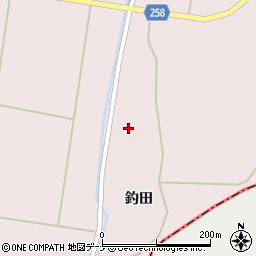 秋田県仙北市角館町薗田（釣田）周辺の地図