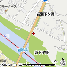 秋田県仙北市角館町（東下タ野）周辺の地図