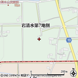 岩手県紫波郡矢巾町岩清水第７地割周辺の地図