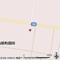 秋田県仙北市角館町薗田西釣田周辺の地図