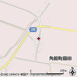 秋田県仙北市角館町薗田中村周辺の地図
