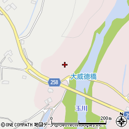 秋田県仙北市角館町薗田大威徳周辺の地図