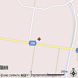 秋田県仙北市角館町薗田周辺の地図