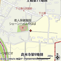 岩手県矢巾町（紫波郡）高水寺周辺の地図