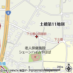下土橋公民館前周辺の地図