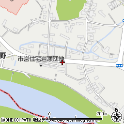 秋田県仙北市角館町（西下タ野）周辺の地図