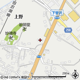 秋田県仙北市角館町上野94周辺の地図