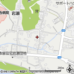 秋田県仙北市角館町岩瀬168-16周辺の地図
