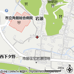 秋田県仙北市角館町岩瀬21-2周辺の地図