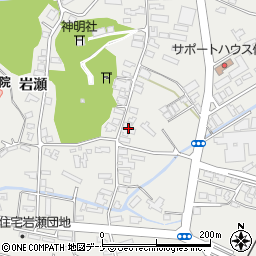 秋田県仙北市角館町岩瀬176周辺の地図