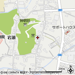 秋田県仙北市角館町岩瀬163周辺の地図