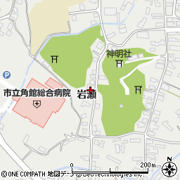 秋田県仙北市角館町岩瀬42周辺の地図