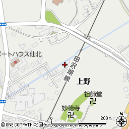 秋田県仙北市角館町上野10-8周辺の地図