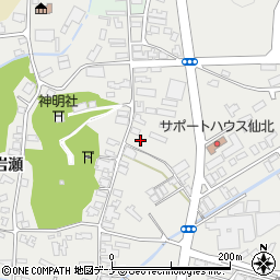 秋田県仙北市角館町岩瀬188周辺の地図