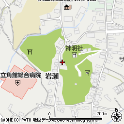 秋田県仙北市角館町岩瀬49周辺の地図