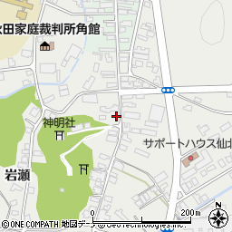 秋田県仙北市角館町岩瀬149-1周辺の地図