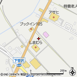 秋田県仙北市角館町下菅沢周辺の地図