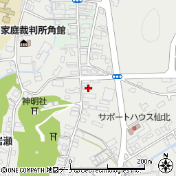 秋田県仙北市角館町岩瀬194周辺の地図
