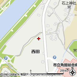 秋田県仙北市角館町西田周辺の地図