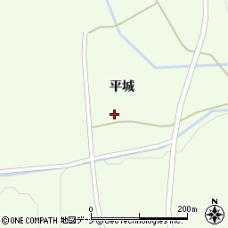 秋田県仙北市角館町白岩平城周辺の地図