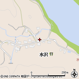 秋田県秋田市雄和平沢（水沢）周辺の地図