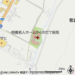 秋田県仙北市角館町菅沢周辺の地図