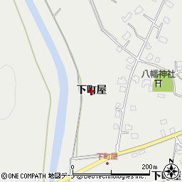 秋田県仙北市角館町雲然（下町屋）周辺の地図