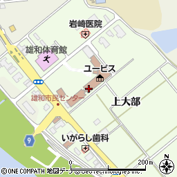 秋田市役所市民生活部　雄和市民サービスセンター・市民生活担当周辺の地図