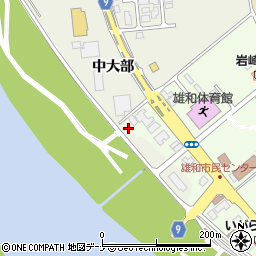 秋田県秋田市雄和石田中大部140周辺の地図