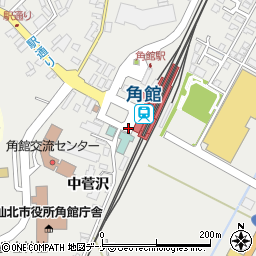 秋田県仙北市角館町周辺の地図