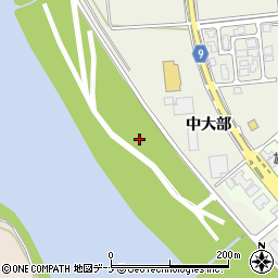 秋田県秋田市雄和石田上大部周辺の地図