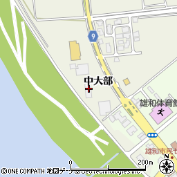 秋田県秋田市雄和石田中大部9-1周辺の地図