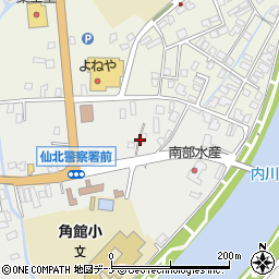 秋田県仙北市角館町（西野川原）周辺の地図