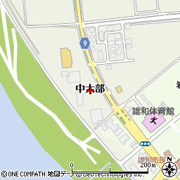 秋田県秋田市雄和石田中大部周辺の地図
