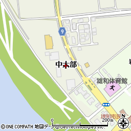 秋田県秋田市雄和石田（中大部）周辺の地図